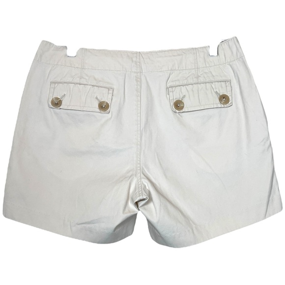 Banana Republic Vintage Grey Beige Khaki Chino High Rise Cotton Shorts size 8 - Picture 2 of 3